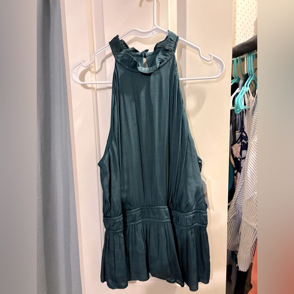 Elegant Teal Sleeveless Top